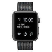Apple Watch Series 2 38 毫米深空灰色铝金属表壳搭配黑色精织尼龙表带MP052CH/A