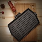 LlNTORE朗特乐 铸铁锅系列 长方形牛排煎锅 物理不粘锅 德国工艺 无涂层