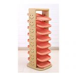 咖迪 日式创意鞋架 塑料收纳鞋柜 旋转鞋架 组合鞋柜 多层简易家用鞋架 8层 JS-55