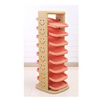 咖迪 日式创意鞋架 塑料收纳鞋柜 旋转鞋架 组合鞋柜 多层简易家用鞋架 8层 JS-55