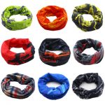 lyceem蓝橙 户外运动头巾 防晒面巾面罩无缝多功能魔术头巾速干