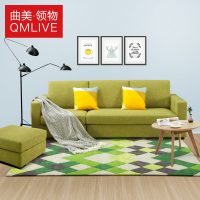 QMLIVE曲美领物 16LW-S15 曲美家具布艺沙发小户型麻棉沙发可拆洗北欧家居沙发时尚组合沙发