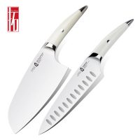 拓牌 刀具风系列进口不锈钢菜刀组合切片刀厨师刀2件套装厨房套刀