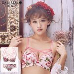 Gainreel歌瑞尔 性感小胸聚拢无钢圈无痕女士内衣套装(文胸+内裤)月柔