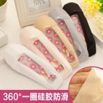 OOMTLI欧迷特丽 蕾丝袜隐形船袜时尚春夏浅口棉袜底爆真丝锁边不掉跟整圈防滑 *5双