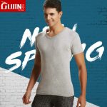 GUJIN古今男士 背心夏季纯棉青少年T恤休闲运动内衣短袖上衣透打底汗衫 2件装