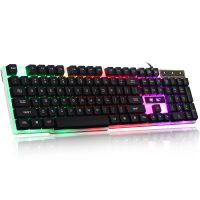 猎狐 F10新版 发光有线键盘LOL家用办公游戏背光台式电脑笔记本外接USB接口