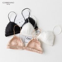 GORRENNO歌力诺 wx3072文胸蕾丝性感女士内衣无钢圈三角杯舒适无痕夏季超薄款小胸罩 多款可选
