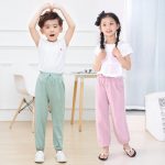 芭菲鹿 女童打底童裤夏季儿童防蚊裤男童薄款宝宝婴儿空调灯笼长裤子睡裤 多色可选