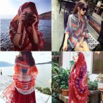 RGLT瑞格丽特 夏季女防晒披肩民族风旅游薄款遮阳围巾长纱巾百变文艺丝巾沙滩巾