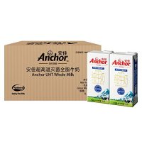 新西兰原装进口 Anchor安佳 全脂牛奶超高温UHT纯牛奶1L*12整箱装