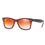 Ray-Ban雷朋 徒步旅行者系列男女款渐变太阳镜ORB2140F-12004W52黑色镜框橙色渐变反光镀膜镜片 尺寸52