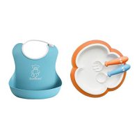 BABYBJORN Feeding Set 宝宝餐具礼盒装(橘黄色/蓝绿色 瑞典制造 精美礼盒 BPA Free)