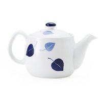 波佐见烧 白瓷茶壶 波佐見焼 CtoC HASAMI 茶こし付き ポット リーフ W17.5×D10.5×H10.5(cm) 415(cc)