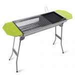 乐昂 不锈钢户外木炭烧烤炉 可折叠烧烤架 韩式便携折叠5人以上家用烧烤架 LA-SKL-01 不锈钢色