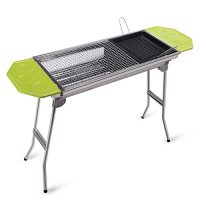 乐昂 不锈钢户外木炭烧烤炉 可折叠烧烤架 韩式便携折叠5人以上家用烧烤架 LA-SKL-01 不锈钢色