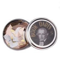 美国进口BOOKDARTS 三色罐装金属书签 12枚 阅读创意中国风书签生日礼物