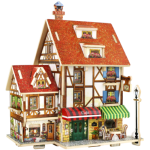 Robotime若态 FSJ 木质手工DIY小屋立体拼图世界风情建筑儿童玩具法国风情 多款可选