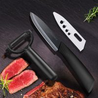 德利尔 陶瓷刀切菜刀陶瓷刀套装瓜果刀带刀鞘厨房刀具水果刀 2件
