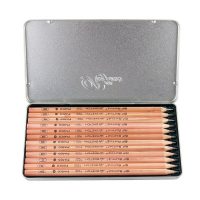 MARCO马可 7001-12TN 素描铅笔套装原木绘画铅笔铁盒装美术用品 12支装