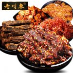 老川东 牛肉干牛板筋麻辣牛肉灯影牛肉丝四川特产辣味小吃零食400g