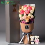 礼之尚 全国送花红玫瑰花康乃馨礼盒花束生日鲜花速递同城上海北京广州 11枝 三色可选