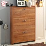 瑞象家具 Y17 17cm超薄鞋柜实木色简易柜玄关翻斗鞋柜免漆现代简约田园鞋架