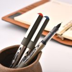 Snowhite白雪 直液式走珠笔学生用中性笔0.5黑色彩色签字笔针管水性笔红笔 12支