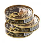 Riga Gold里加金 拉脱维亚进口里加油浸烟熏小鲱鱼罐头160g*3罐 *2件