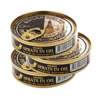 Riga Gold里加金 拉脱维亚进口里加油浸烟熏小鲱鱼罐头160g*3罐 *2件