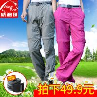 Wind Tour威迪瑞 户外速干裤女春夏季男女款快干裤男透气耐磨速干长裤两截裤WT0622002