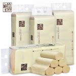 Lampure蓝漂 纯竹工坊4层竹浆卫生纸卷纸巾家庭装餐巾纸卷筒纸4提48卷