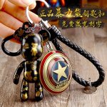 popobe 暴力熊钥匙扣 编织钥匙链 男士创意女士款超人蝙蝠侠汽车腰挂挂件 多款可选