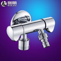 客丽 KL-YJ2504 三角阀分水器一进二出三通角阀两用双出水4分6分洗衣机水龙头