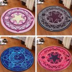 亚亨 卡通小樱可爱粉色拍照魔法阵儿童圆形地毯卧室电脑椅转椅吊篮地垫 直径60cm 多款可选