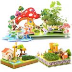 达拉 DA1021 3d立体拼图儿童亲子玩具拼插模型diy手工种植积木家园