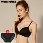 wonderbra 无钢圈文胸女士内衣黑色舒适精油水袋胸罩34罩杯 送内裤