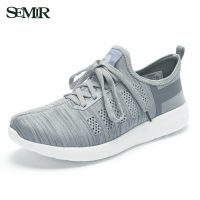 Semir森马 运动鞋男2017新款夏季飞织鞋韩版软底透气学生跑步鞋休闲鞋