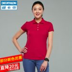 Decathlon迪卡侬 运动polo衫女夏季情侣短袖保罗棉质官方运动休闲T恤INESIS