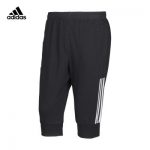 Adidas阿迪达斯 运动型格 男子 七分裤 蓝色 Z32382