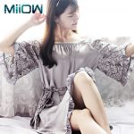 MiiOW猫人 家居服 真丝睡衣薄款 春夏桑蚕丝吊带蕾丝 性感睡裙女夏丝绸