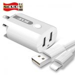 Scud飞毛腿 u107 苹果充电器 5v2a小米iPhone6华为手机双USB多口安卓快充头