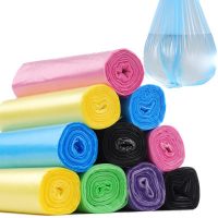 宅一起 加厚垃圾袋家用5卷150只新料黑色厨房卫生间酒店塑料袋中大号