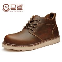 Maden马登 马丁靴男士短靴夏季中帮男靴子沙漠靴高帮工装皮靴秋季英伦风男鞋