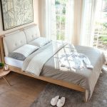 治木工坊 C-10 纯实床木双人床 白橡木床1.5米 1.8m 简约现代环保软包布艺靠背床