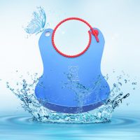 亲老大 婴儿围兜幼儿童塑料围嘴 宝宝吃饭兜 仿硅胶食饭兜防水立体口水巾