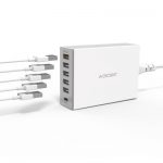 QIC DHA-6P 高通QC2.0多口usb充电器Type-C安卓苹果平板手机通用充电器