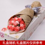 Aiweiyi爱 11枝玫瑰花礼盒鲜花速递送花 昆明EMS发货 无贺卡
