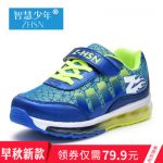 智慧少年 男童鞋2017春季儿童鞋女童运动鞋网面跑步鞋中大童气垫鞋