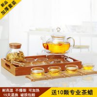 Nonxis龙兮 耐热玻璃茶具套装功夫茶具整套茶壶套组带茶盘加厚 一壶四杯